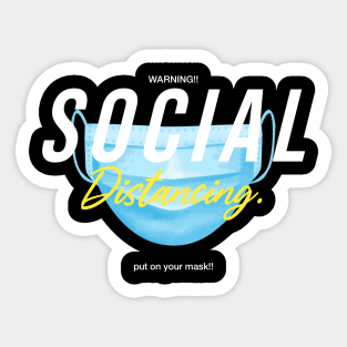 Social distancing Sticker